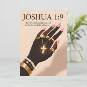 Foi & Courage Josué 1:9 Carte de vœux (Debout devant)