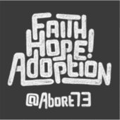 Foi, Espoir, Adoption ! (Abort73) Sticker en vinyl (Devant)