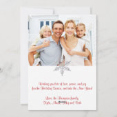 Foi, Espoir, Aimer Carte de Noël en argent (Dos)