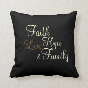 Foi Espoir Amour Famille - Oreiller