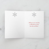 Foi, Espoir, Amour Silver Snowflakes Carte de Noël (Intérieur)