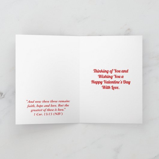 Foi, Espoir, Carte de Saint-Valentin Amour (Intérieur)