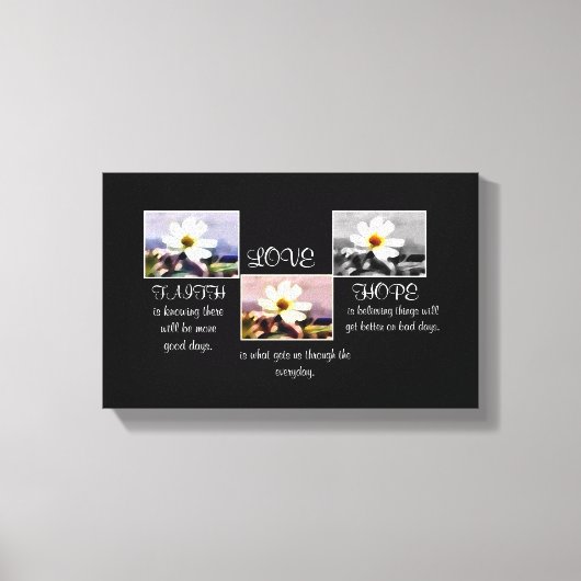 Foi, Espoir et Amour toile florale (Recto)