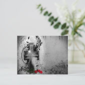 Foi et Rose Mariage Faire-part gothique (Debout devant)