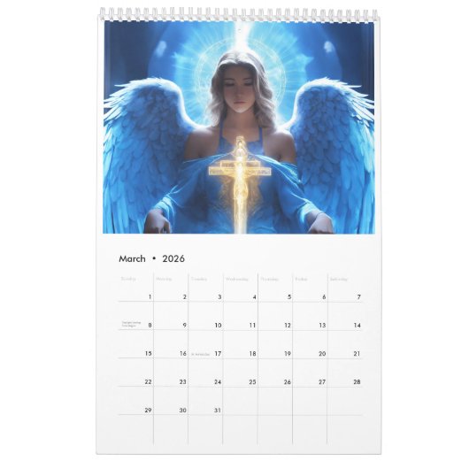 Foi et Sérénité : Jésus et ses anges" Calendrier (Mar 2026)