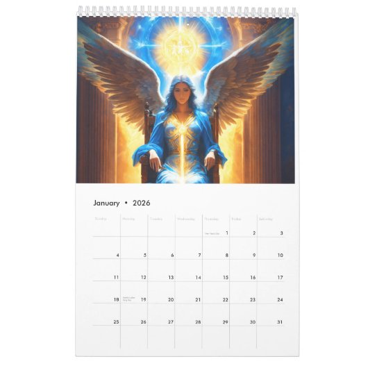 Foi et Sérénité : Jésus et ses anges" Calendrier (Jan 2026)