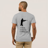 Foi, famille, T-shirt d'armes à feu (Dos entier)