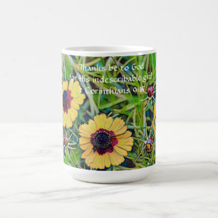Foi Fleur sauvage Floral Bible Verse Mug Cup
