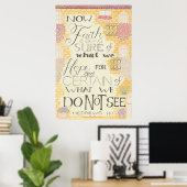 Foi - Hébreux 11:1 décoration murale (Bureau à domicile)