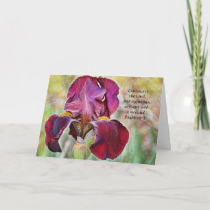 Foi Iris Fleurs Pensées de vous Carte