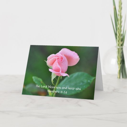 Foi Rose Bible Verse Carte Anniversaire (Devant)