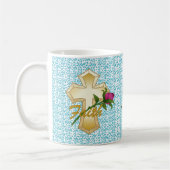 Foi Rose Christian Cross mug (Gauche)