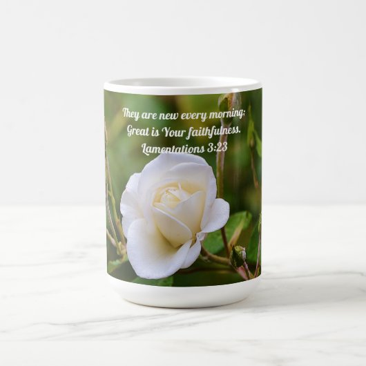 Foi Rose Compassion Bible Verse Art Mug Cup (Centre)