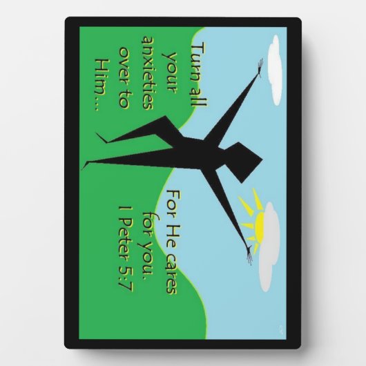 Foi série 1er Pierre 5:7 Écriture Art Plaque (Devant)