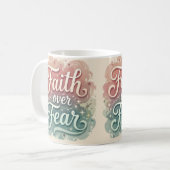 Foi sur la peur 15 Oz café Mug (Devant gauche)