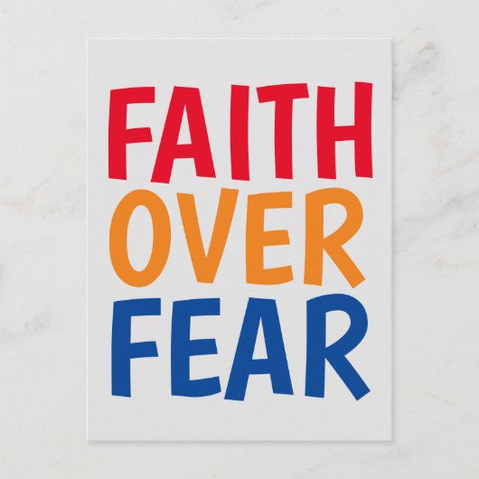 FOI SUR LA PEUR CARTES POSTALES MOTIVÉES (Devant)