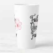 Foi sur la peur Glossy Inspirational Tea Latte Mug (Devant)