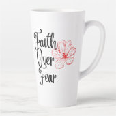 Foi sur la peur Glossy Inspirational Tea Latte Mug (Droite)