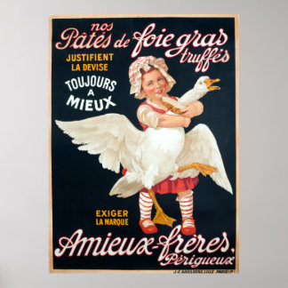  Foie Gras Pate Advertisement Poster