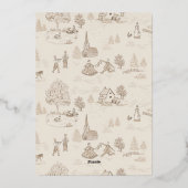 Foil 12 Jours de Noël Toile Carte photo de vacance (Verso)