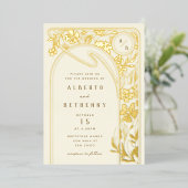Foil Art Nouveau Arch Foil Invitation (Debout devant)