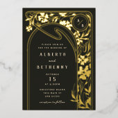Foil Art Nouveau Arch Foil Invitation (Recto)