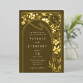 Foil Art Nouveau Arch Foil Invitation (Debout devant)