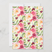 Foil Balloon Floral 5E Anniversaire Invitation (Dos)