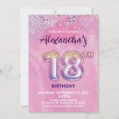 Foil Balloon Invitation 18e anniversaire (Devant)