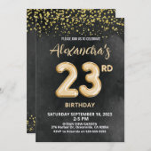 Foil Balloon Invitation 23e anniversaire (Devant / Derrière)