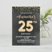 Foil Balloon Invitation 25e anniversaire (Debout devant)