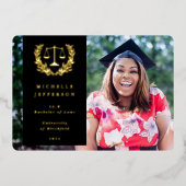 Foil + Black Law School Faire-part de diplôme (Recto)