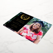 Foil + Black Law School Faire-part de diplôme (Rotation)