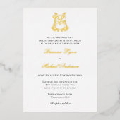 Foil BM Monogramme MB Monogramme Invitation (Recto)