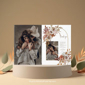 Foil Boho Cowboy & Bride Carte de remerciements Ma