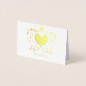 Foil Bunny & Carte de remerciements de coeur (Devant)
