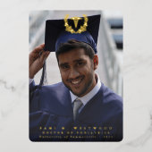 Foil Caduceus Med School Faire-part de diplôme (Recto)