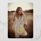 Foil Caduceus Med School Faire-part de diplôme (Recto)