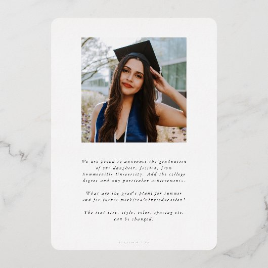 Foil Caduceus RN Graduation Faire-part (Verso)