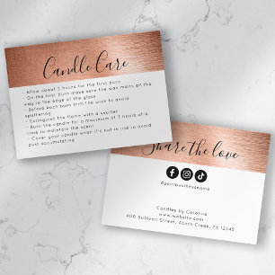 Foil Candle Care Partagez la carte Love Insert