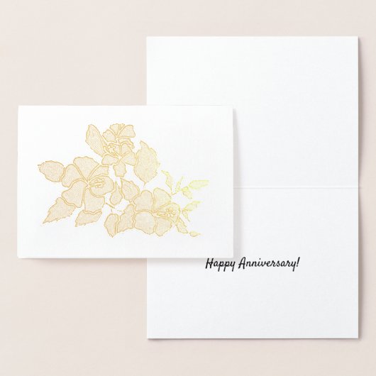 Foil Card - Hibiscus Blossom Folie Kaarten (Display)