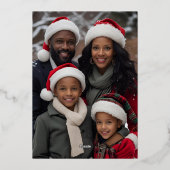 Foil Carte de vacances 2 Photo Famille Noël Vert (Verso)