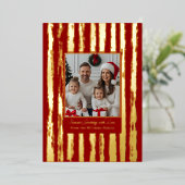 Foil Cartes de Noël Famille Modèle 2 Photos (Debout devant)