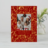 Foil Cartes de Noël Famille Modèle 2 Photos (Debout devant)