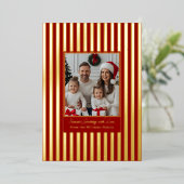 Foil Cartes de Noël Famille Modèle 2 Photos (Debout devant)