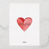 Foil Chinese Wedding Character Invitation (Verso)