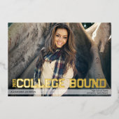 Foil College Bound High School Grad Faire-part (Recto)