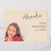 Foil College Bound High School Grad Faire-part (Verso)