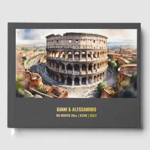 Foil Colosseum aquarelle destination mariage Rome