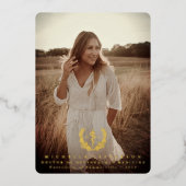 Foil DO Asclepius Graduation Faire-part photo (Recto)